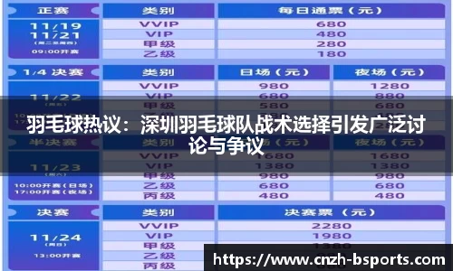 羽毛球热议：深圳羽毛球队战术选择引发广泛讨论与争议
